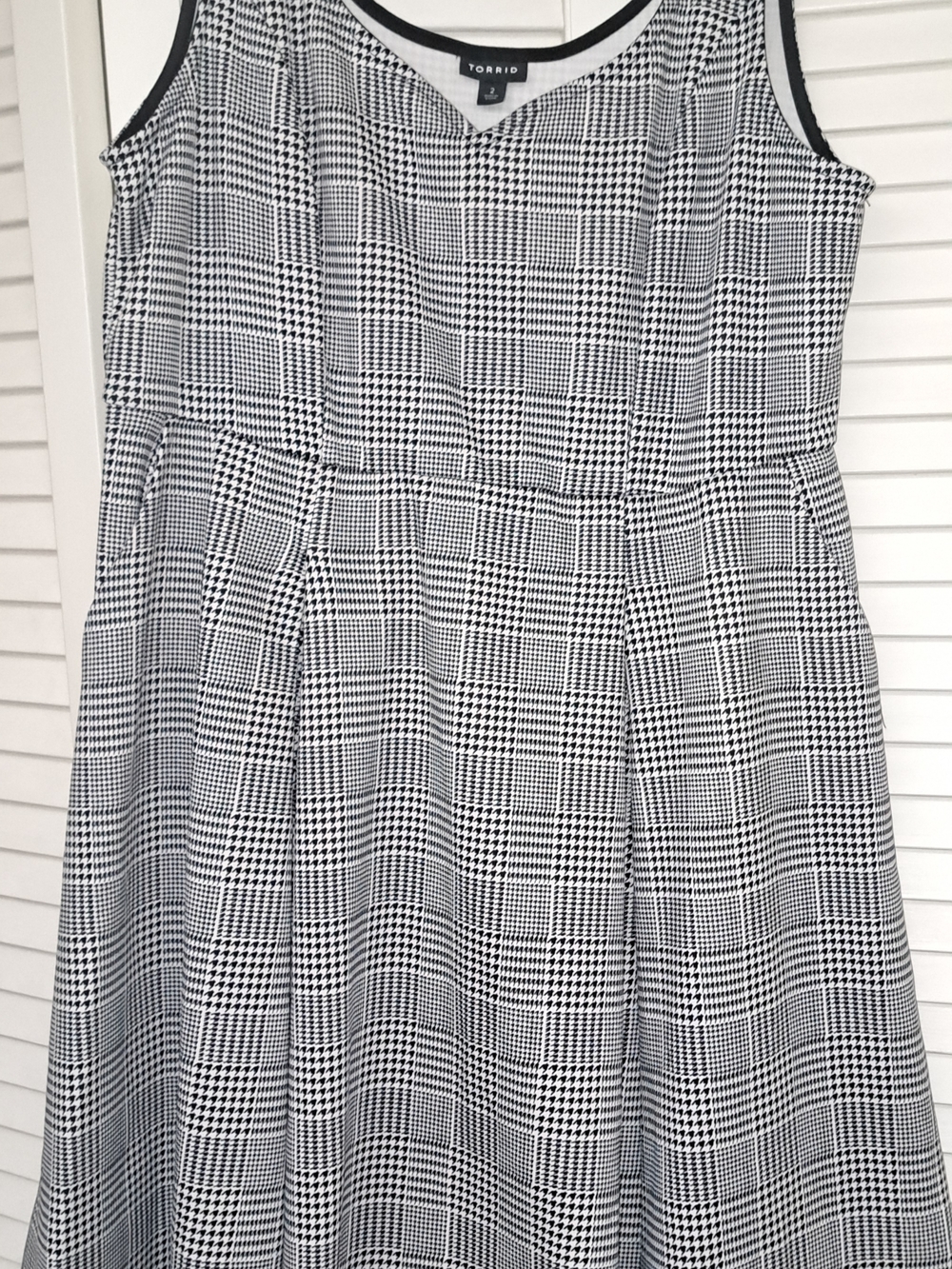 Torrid Black & White Plaid  Dress
